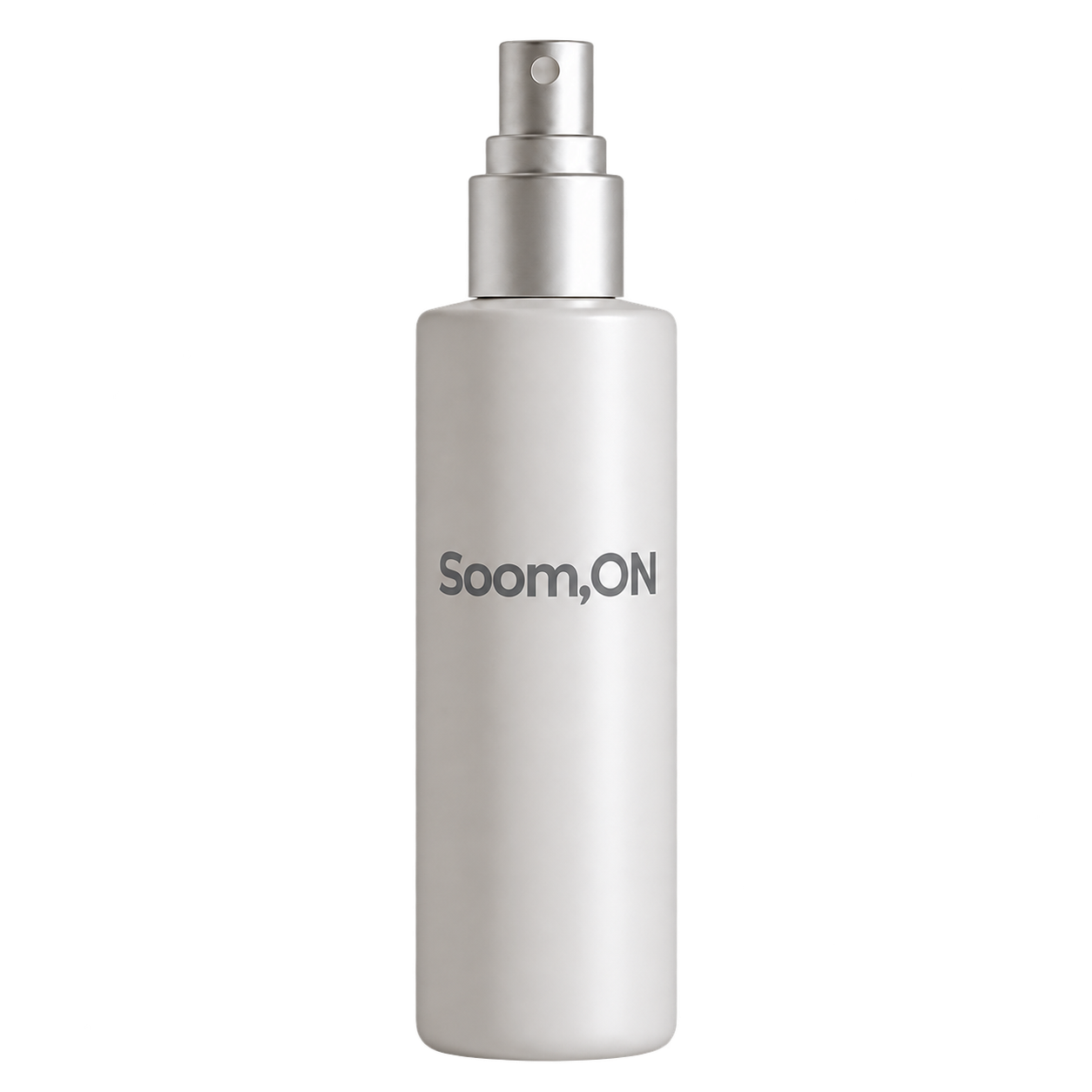 실버 노즐과 회색 Soom,ON 로고가 있는 메이크업 픽서